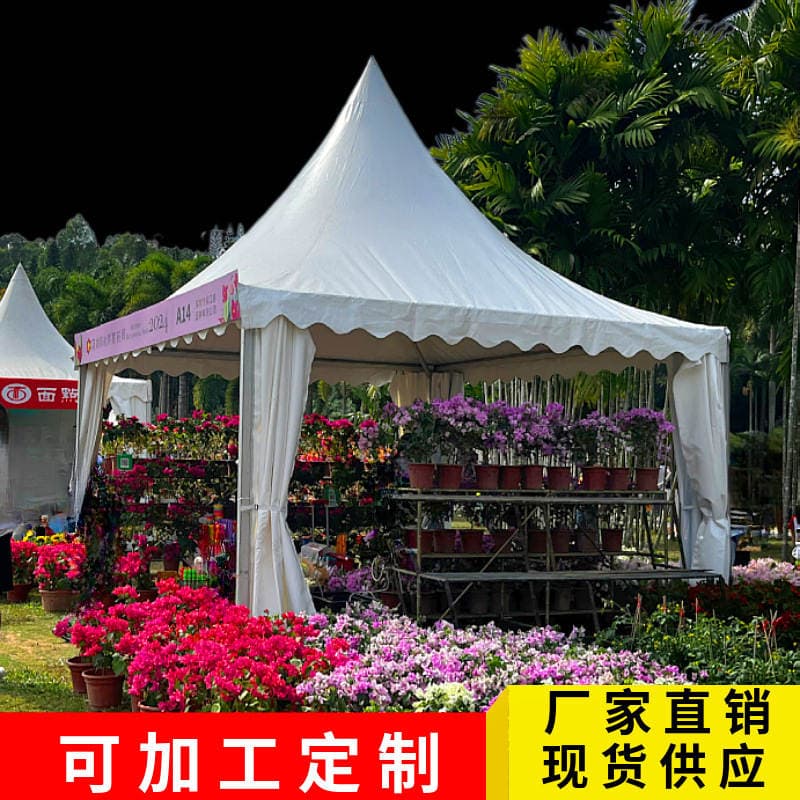 European-style Pointed Canopy Cone-shaped Exhibition Tent Disassembly Awning Hanging Canopy Outdoor Wedding Rain Shed Exhibition Tent 1