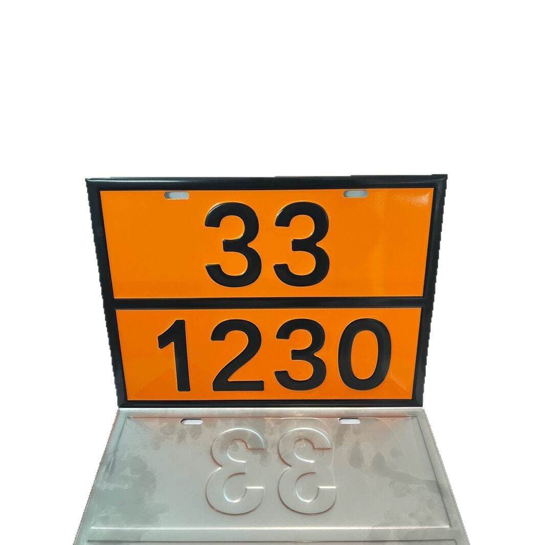 Stainless steel 304 dangerous goods vehicle sign orange warning sign transport vehicle tanker number 5