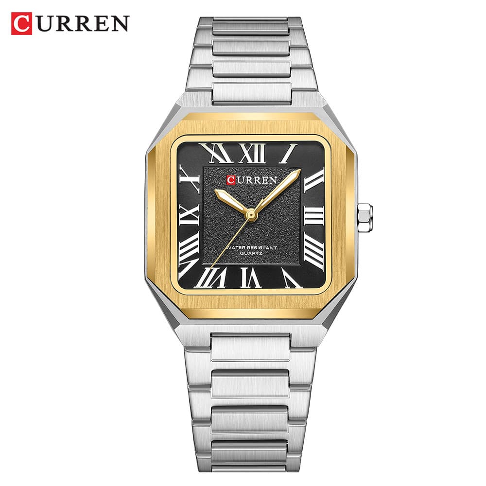 Gold and silver shell with black surface
