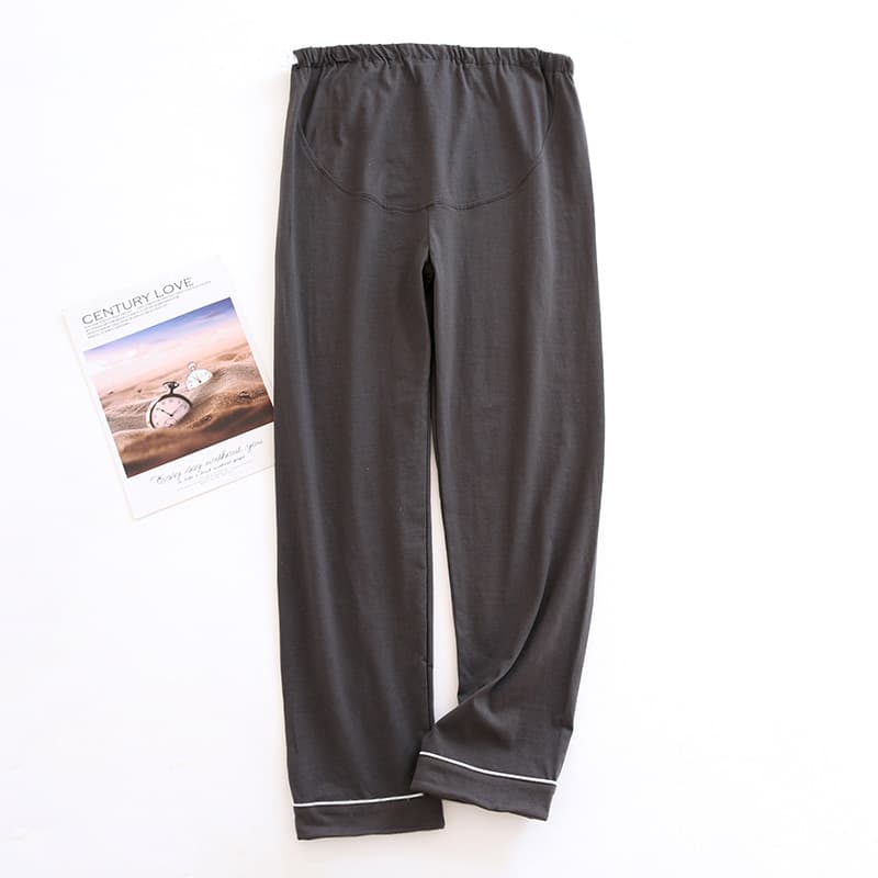 Dark Gray-hemmed belly pants