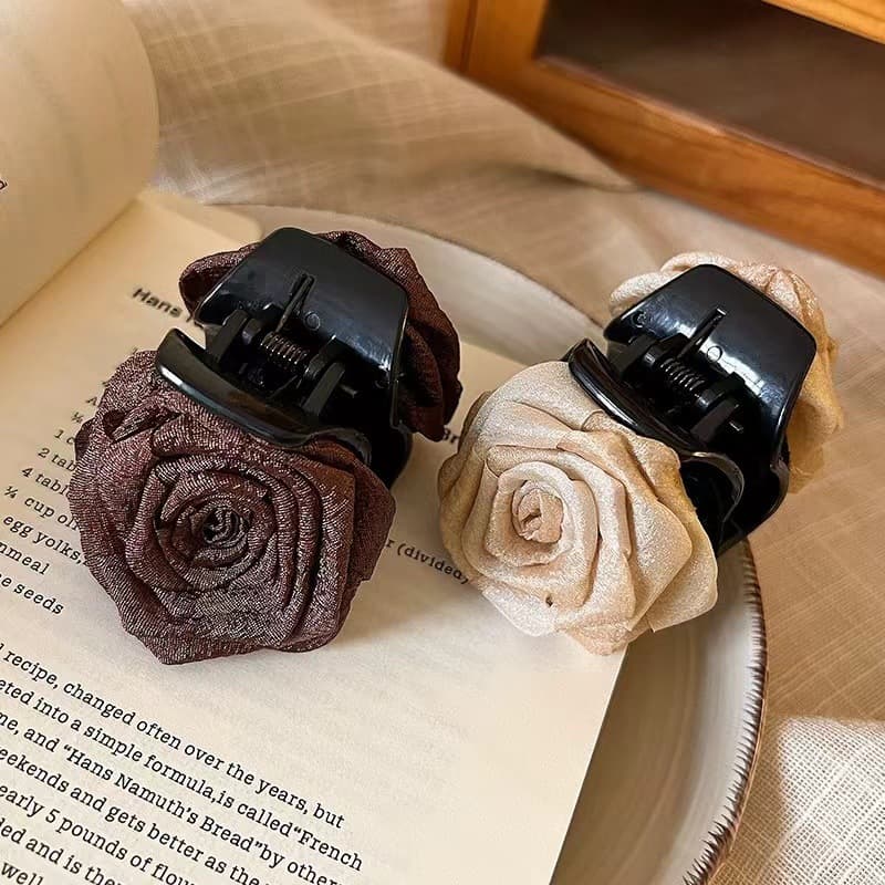 6062 dry rose small clip-dark coffee
