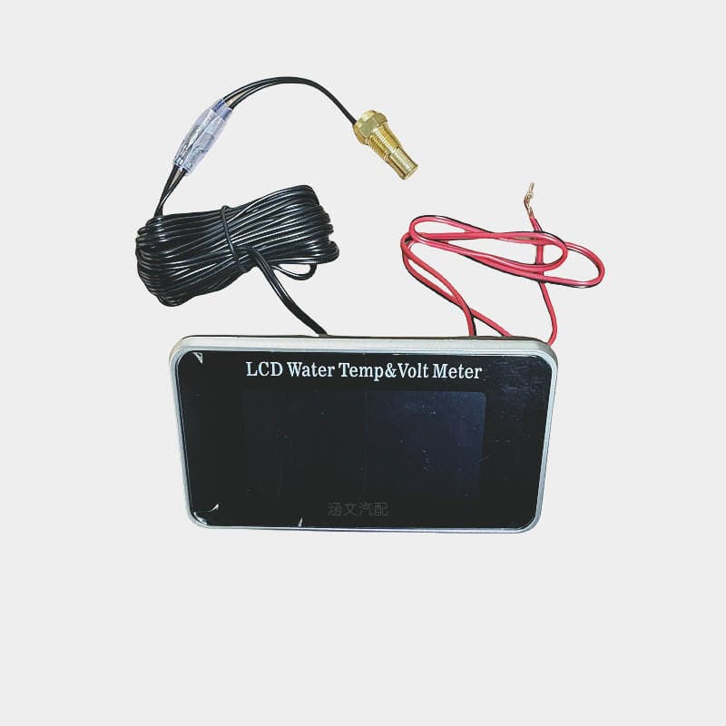 Car truck 12V24V universal LCD electronic water temperature and voltage combination meter two in one high precision digital buzzer 3