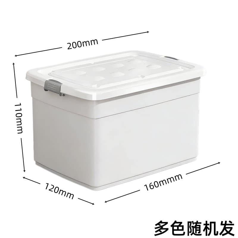 Plastic storage box [for home use]