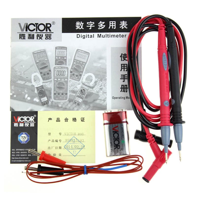 VICTOR 89A/89B Ağıllı Yanmaya Davamlı Yüksək Dəqiqlikli Rəqəmsal Multimetr. 5
