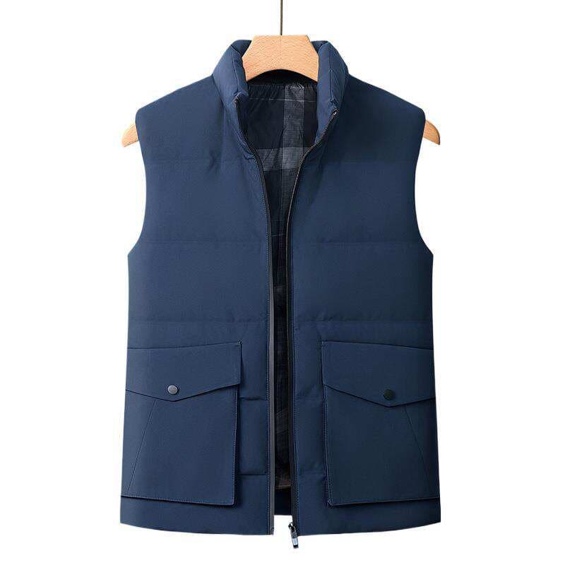 2025 Winter Men's down Vest, Casual Stand-Collar Sleeveless Jacket for Young and Middle-Aged Men, Wholesale Available 5