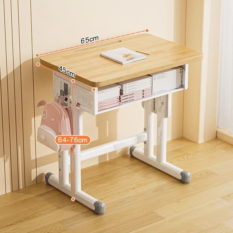 65*45 oak single table comes with installation tools