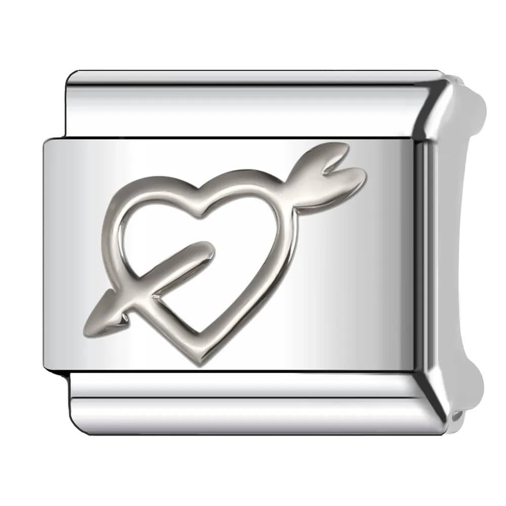 Heart piercing (steel color)