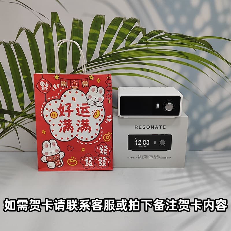 White + good luck gift bag