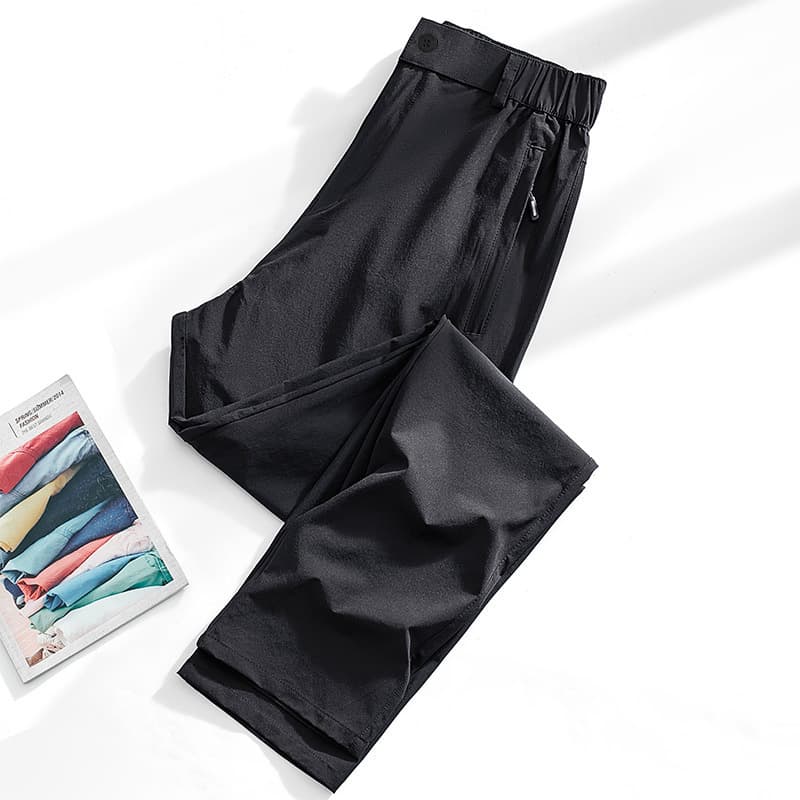 Black waistless ice silk high elasticity