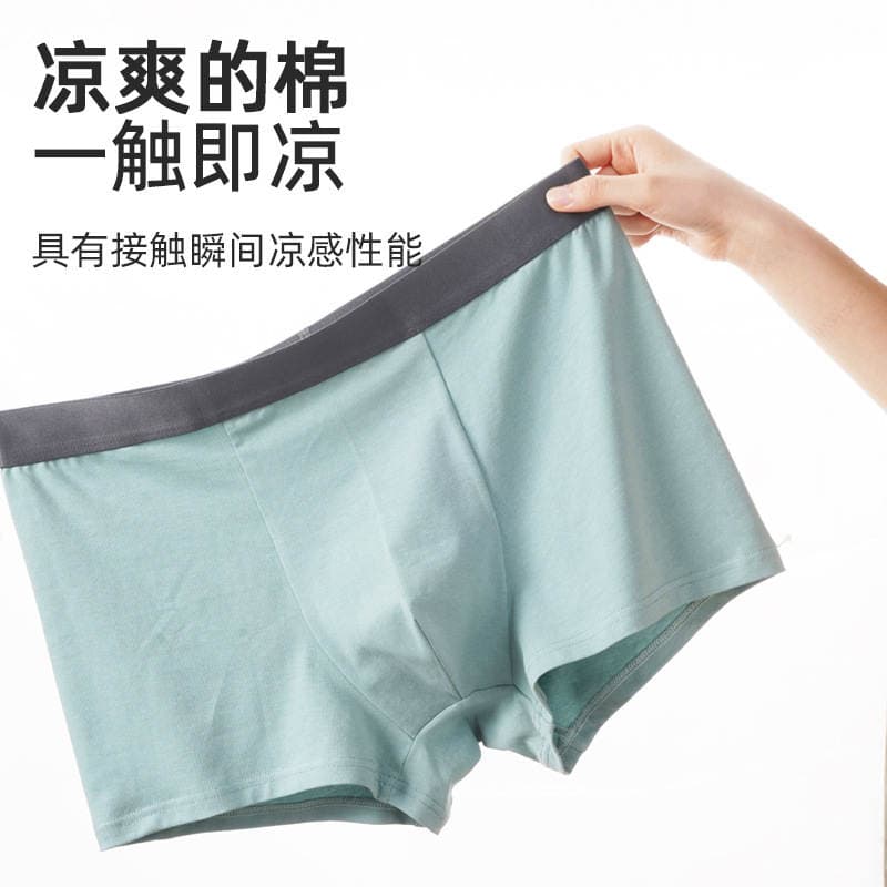 [Class a Cotton] 10A Antibacterial Men's Underwear Pure Cotton Class a Cotton Breathable Men's All-Cotton Boxer Briefs 4