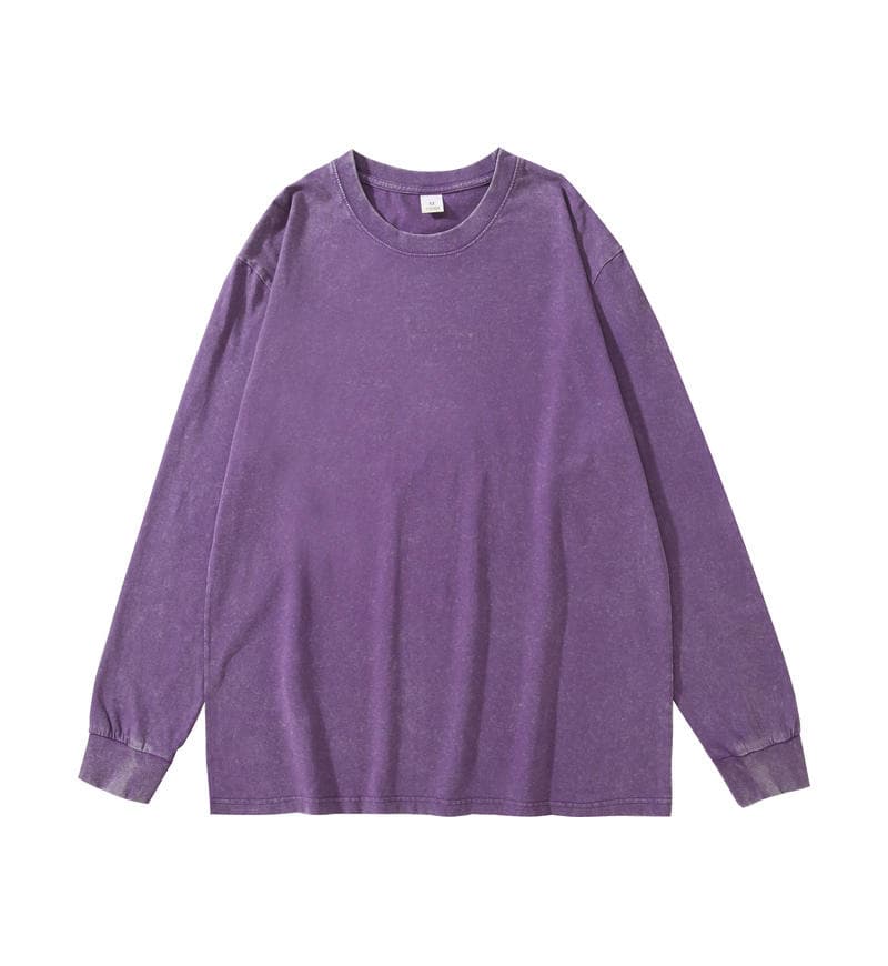 Long sleeve washed purple