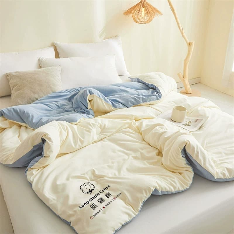 Upgraded model - blue and gray with white [soft and thickened type a fabric is more delicate]