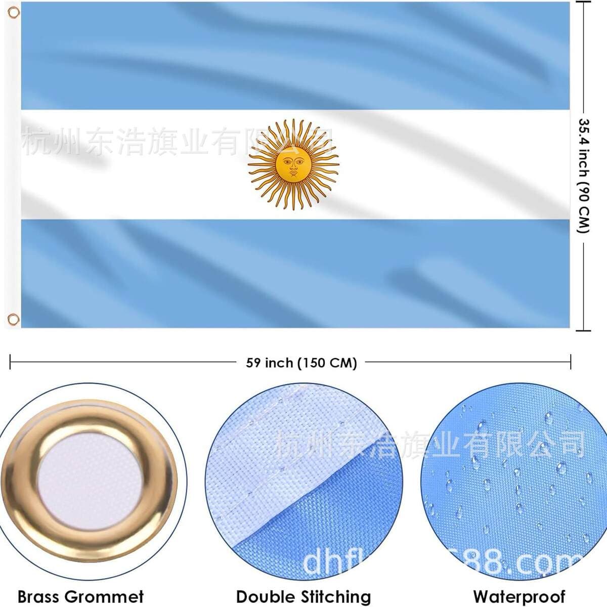 2026 World Cup Argentina Three-Layer Single-Layer Headscarf Fan Merchandise Decoration Sports Event National Backpack Car Flag 1