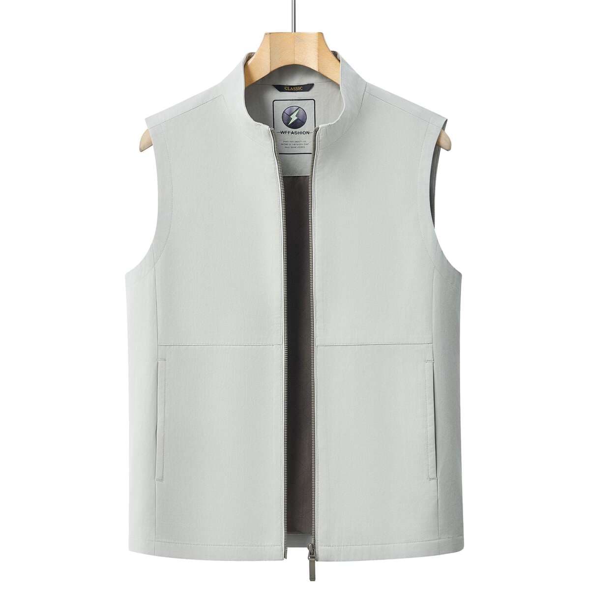 Autumn and Winter New Men's Casual Vest with Stand Collar, Pure Cotton, Slim Fit, Sleeveless Jacket for Young and Middle-Aged Men, Available for Wholesale 3