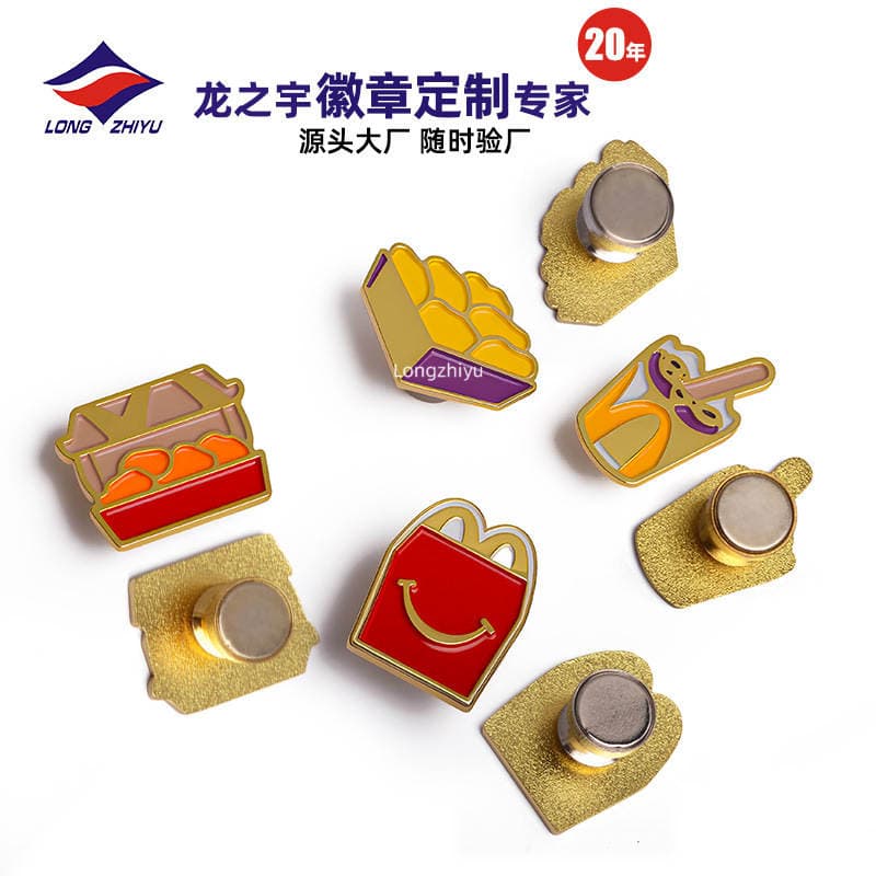 Longzhiyu 20-Year Manufacturer Customized Zinc Alloy Badge Brooch Paint Imitation Enamel Corporate Logo Company Emblem Manufacturer 2