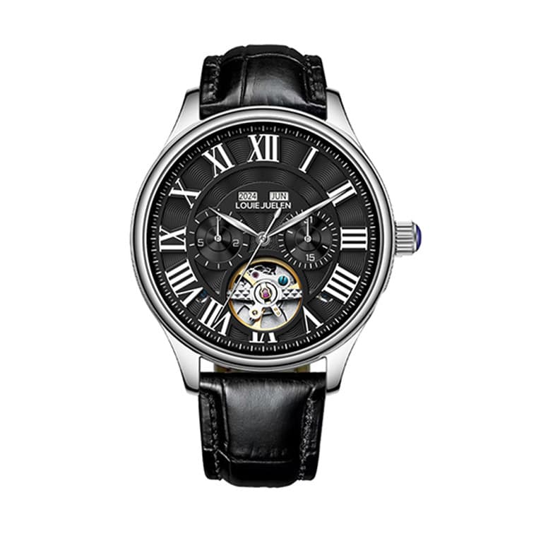 L-9162 silver shell black surface black belt