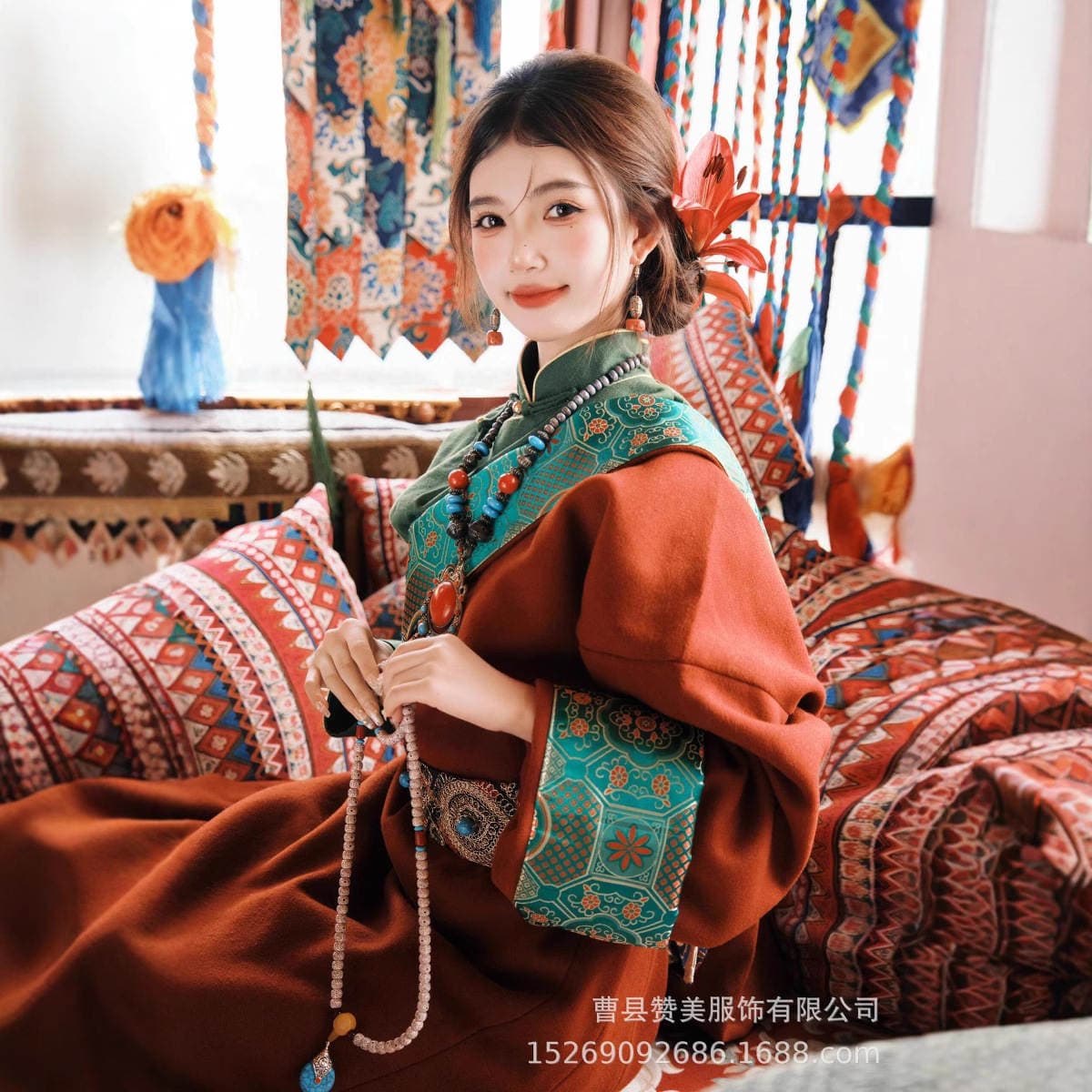 New Xizang Clothing for Travel Photography, Popular Xizang Clothing, Ethnic Minority Xizang Clothing, Yunnan Dali Photography, Xizang Clothing 4