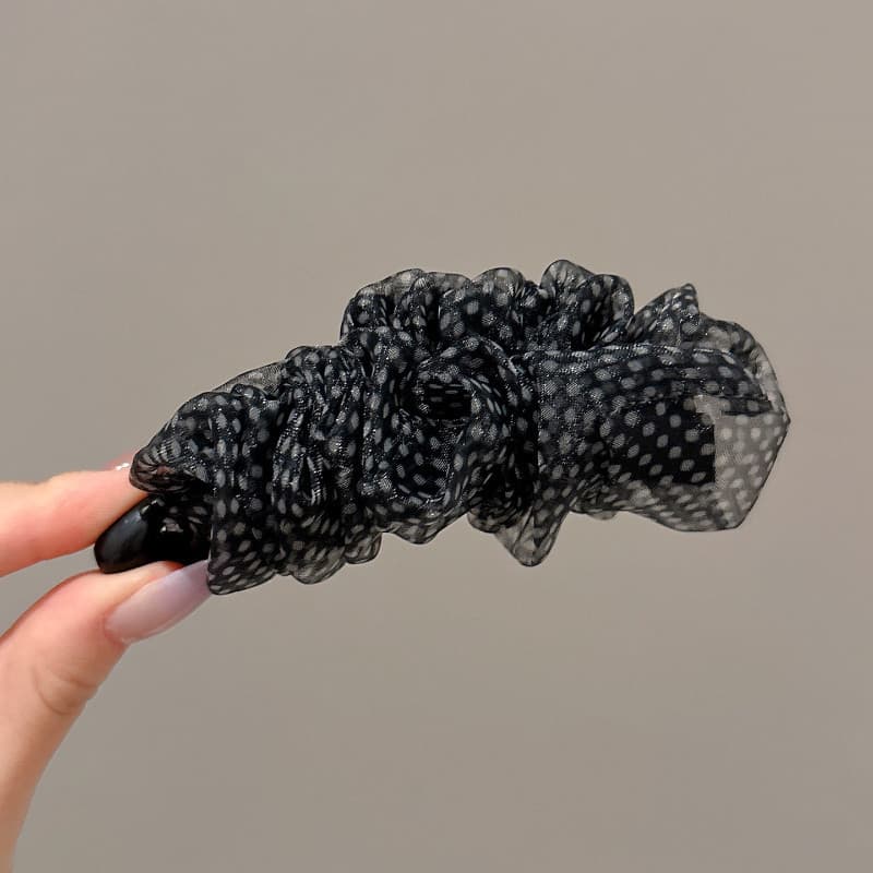 6# black polka dots (bottom clip 10cm)