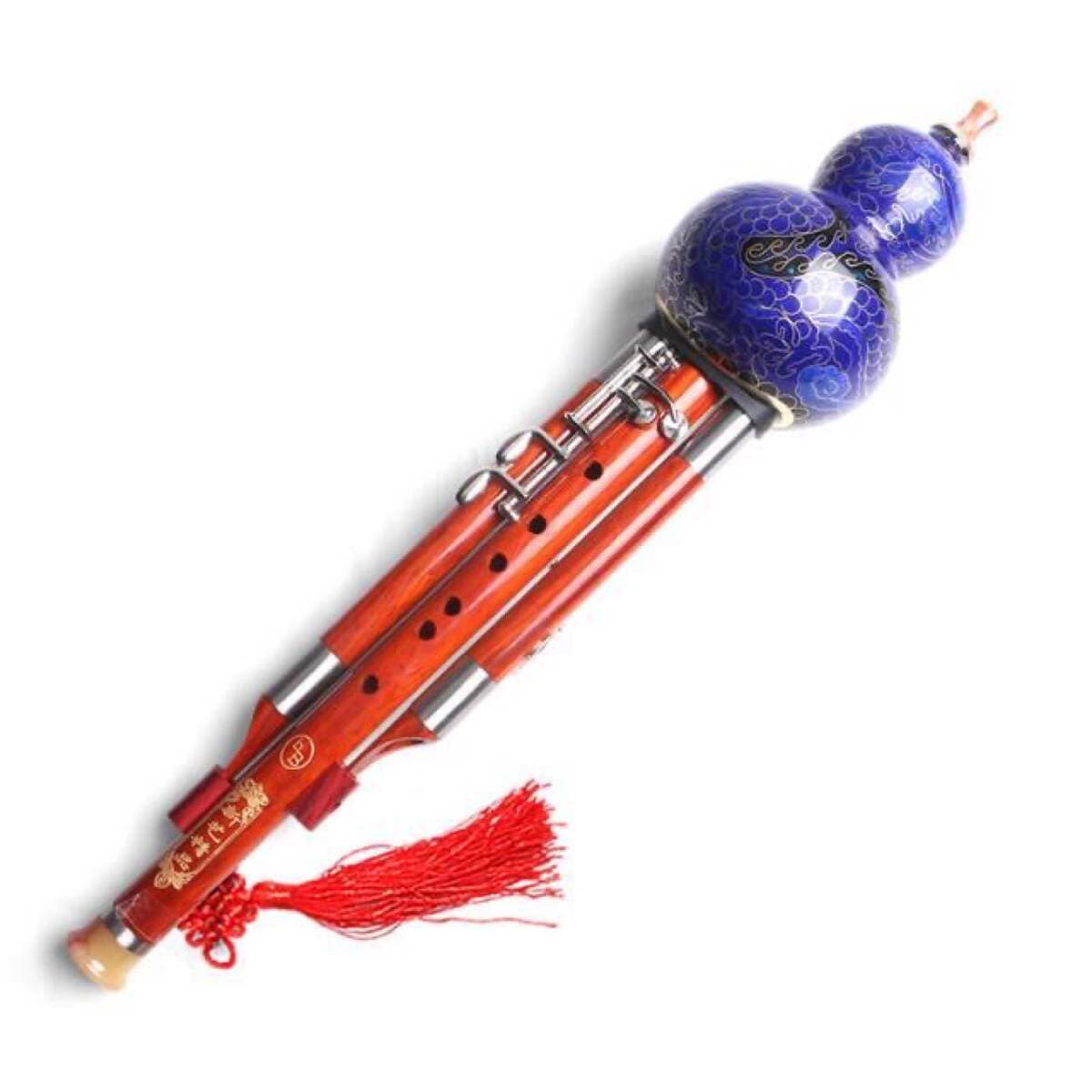 New Art Hulusi Seven-hole Cloisonne Hulusi Musical Instrument B- key c-key Adult Wide-range Ethnic Performance 5