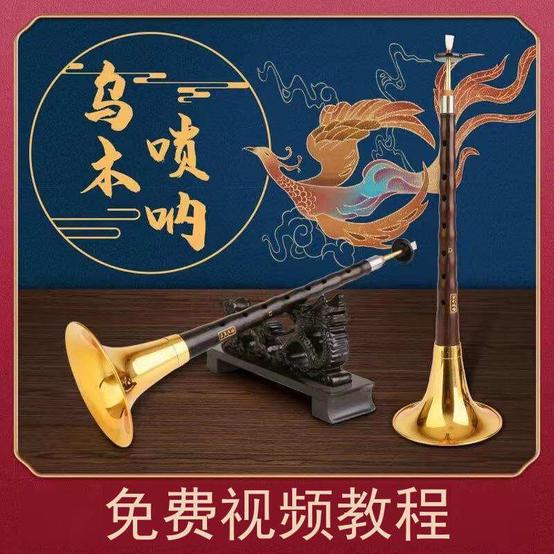 Full Set of Ebony Blackwood Rosewood Suona Instruments for Beginners and Professional Players in D Key 2