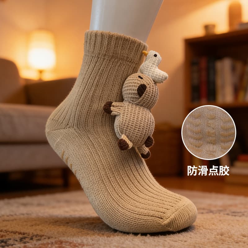 (puppet floor socks) capibala