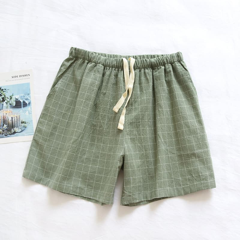 Women's Green-Washed Cotton Shorts
