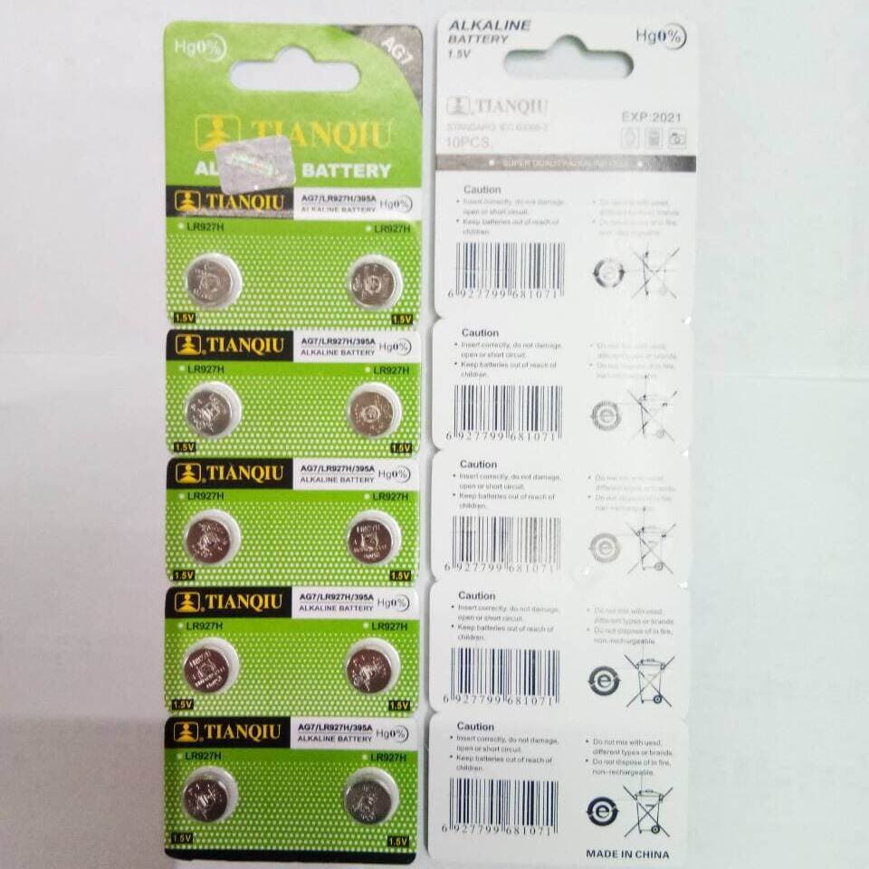 Tianqiu Ag7 Battery Lr927 Battery Ag7 Button Battery Lr927 Digital 1.55V Battery Wholesale 4