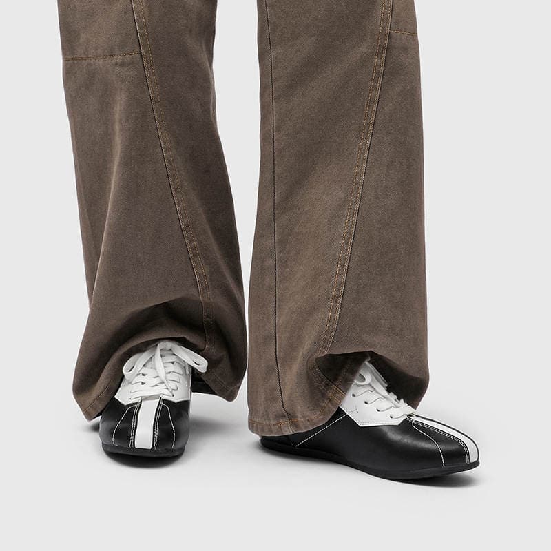 Kişi retro casual krossovkalar, nəfəs alan, çoxfunksiyalı, qara 22232-J 4