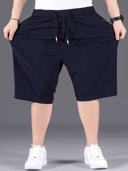 Large Size Shorts Men's Loose Plus Fat Extra Large Summer Casual Mid-length Pants for Fatty Fat Men's Quick-drying Sports Pants Fashionable and Chubby