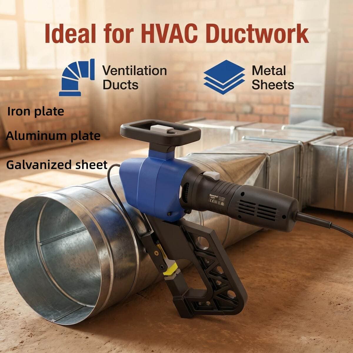 In-Stock Handheld Electric Ventilation Duct Rivet-Free Riveting Machine, Flange Angle Bracket Quick Riveter, Hvac Duct Riveting Machine 3