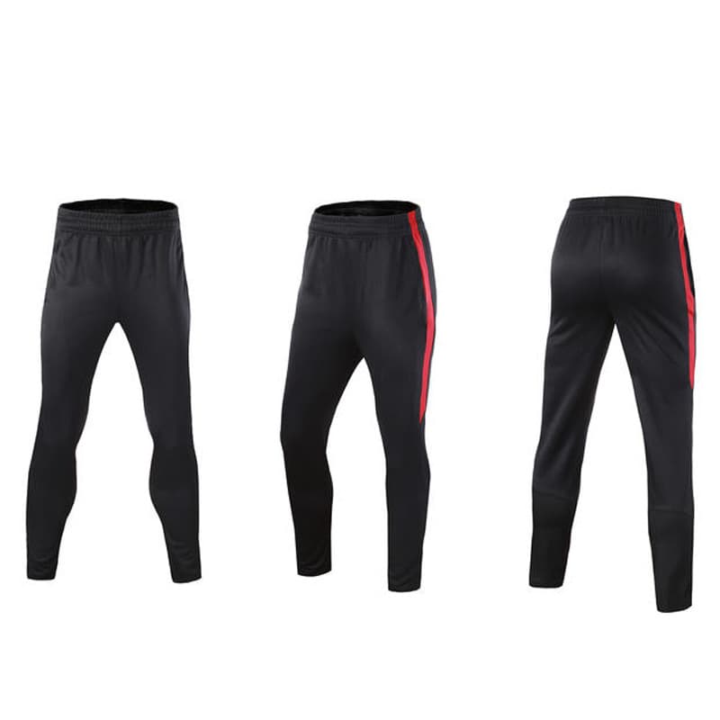 Black with red trousers