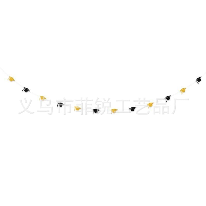 Dfq644-4 gold and black doctor's hat 2m horizontal row of latte art