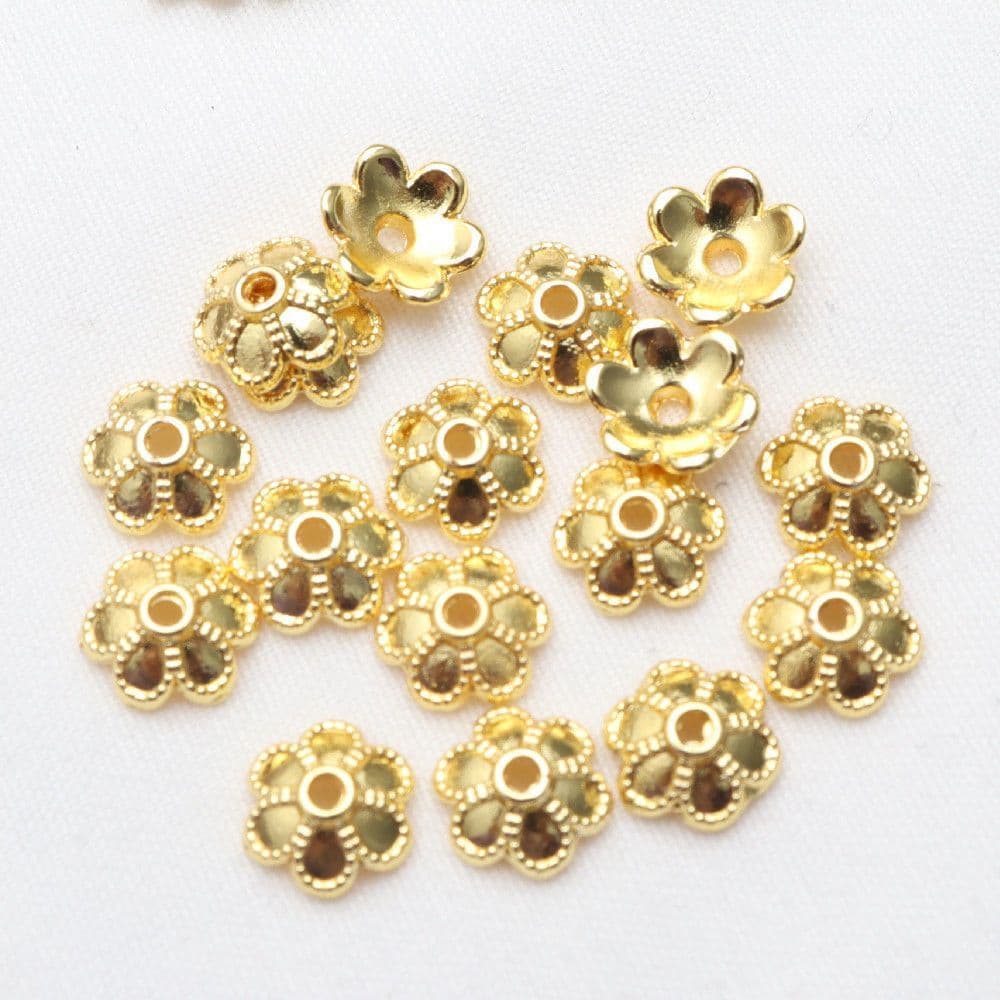 P3#6mm flower holder gold