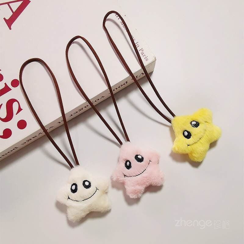 Cute Star Plush Doll Pendant, Cute Mobile Phone Case Pad Clip, Women's Bag Pendant, Autumn and Winter Outdoor Use 4