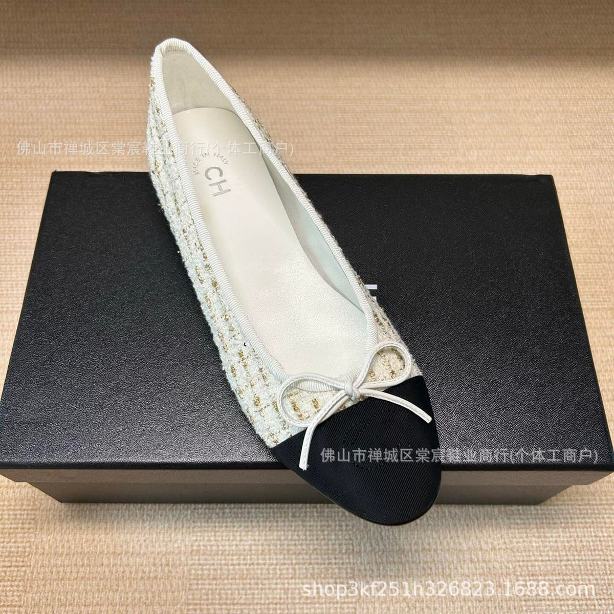 Tweed style - white silver / tweed-white gold