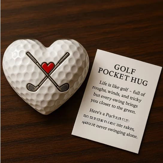 Heart-shaped golf pocket hug