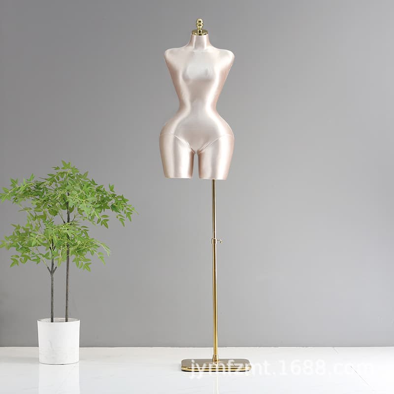 European and american plus size female model + thickened gold square---champagne color
