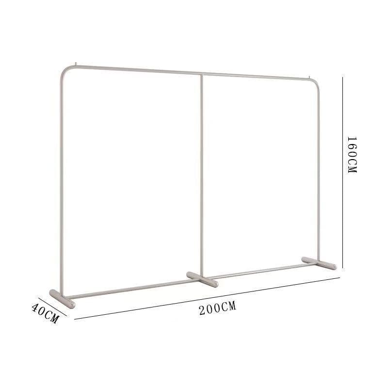 Stainless steel clothes rack - "authenticity guaranteed, or 10x refund" - 200cm length x 160cm height [recommended for clothing stores]