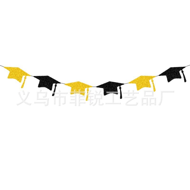 Dfq230-1 6 pieces doctor's hat gold and black latte art