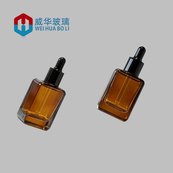 In Stock 30ml Flat Square Transparent Glass Essential Oil Bottle, Serum Bottle, Dropper Bottle, Original Liquid Bottle, Amber Dropper