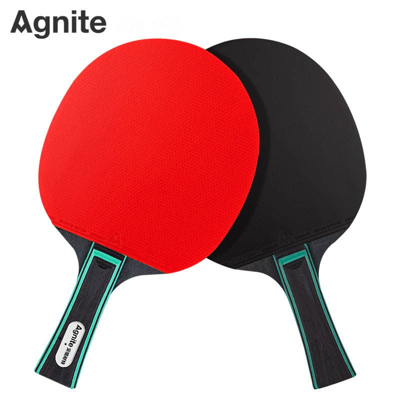 Deli Angnet F2312 two-star table tennis racket (red on the front, black on the back) horizontal grip single pack for training and competition 1