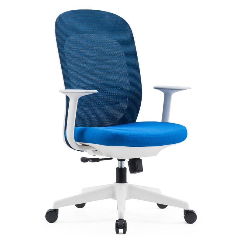 Zhongsheng Furniture White Office Net Back Computer Staff Swivel Chair Fashion Lift Staff Office Chair Teacher Seat 4