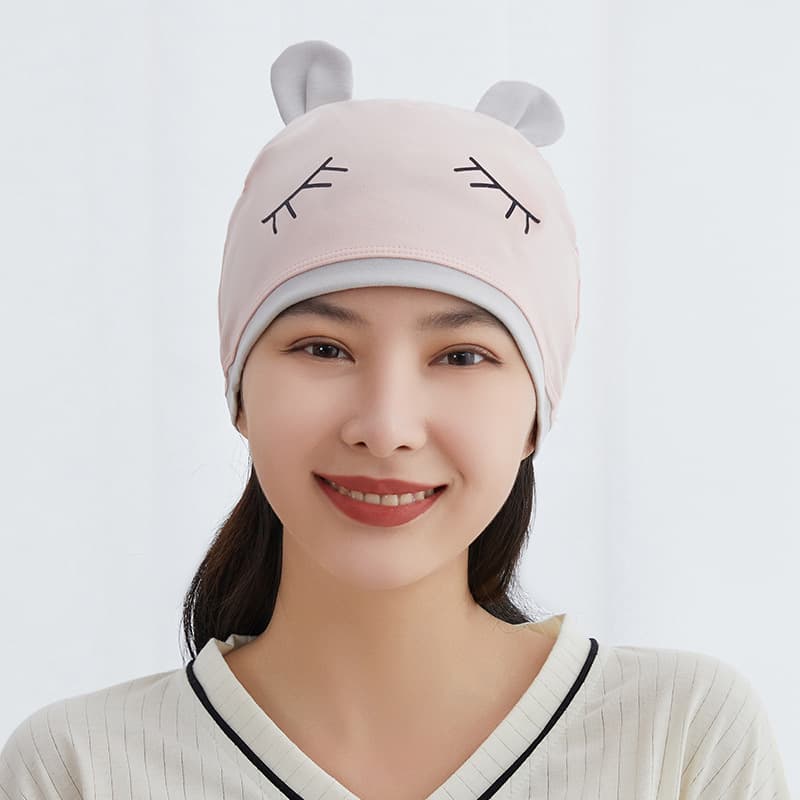 Thin material adult ear cap squinting powder