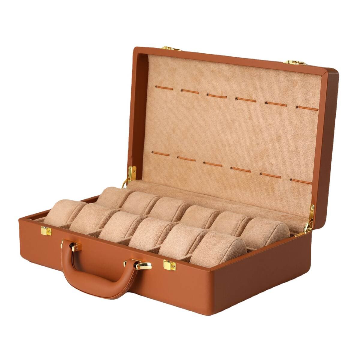 Watch Storage Box High-End Suitcase Leather 12-Bit Watch Display Jewelry Collection Packaging Box Gift Box 5