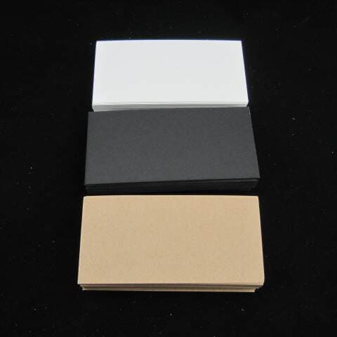 Special Paper transparent core black card cow card Dutch white card small card word card 10 * 5CM 50 pieces/bag