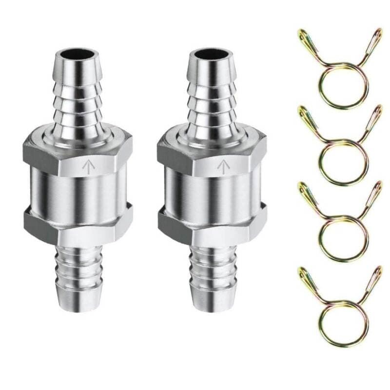 Foreign Trade - Aluminum Alloy Gasoline and Diesel Fuel One-Way Check Valve Anti-Backflow Valve Oil Line Barbed One-Way Valve 1