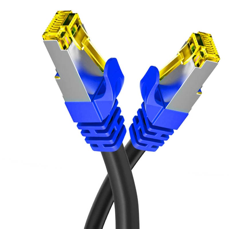 Category 8 Blue-End Round Cable 10 Gigabit Finished Patch Cord Pure Copper Double Shielded Tested Data Center Cabling Rohs Ce Certified 2