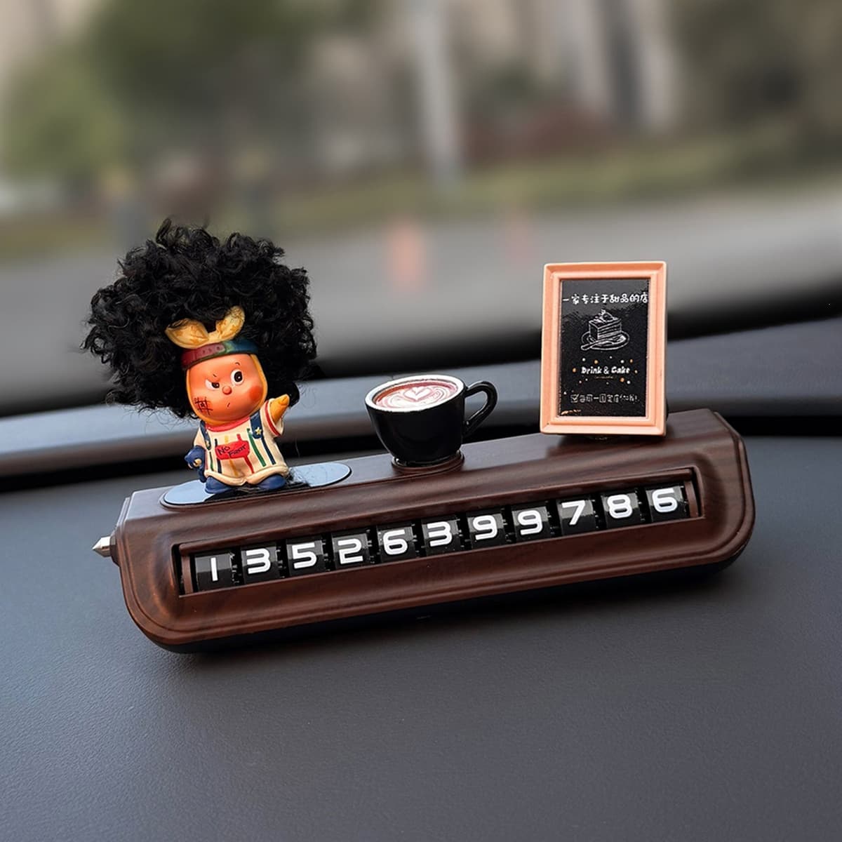 [with safety hammer] afro little magic star + wood grain stop sign