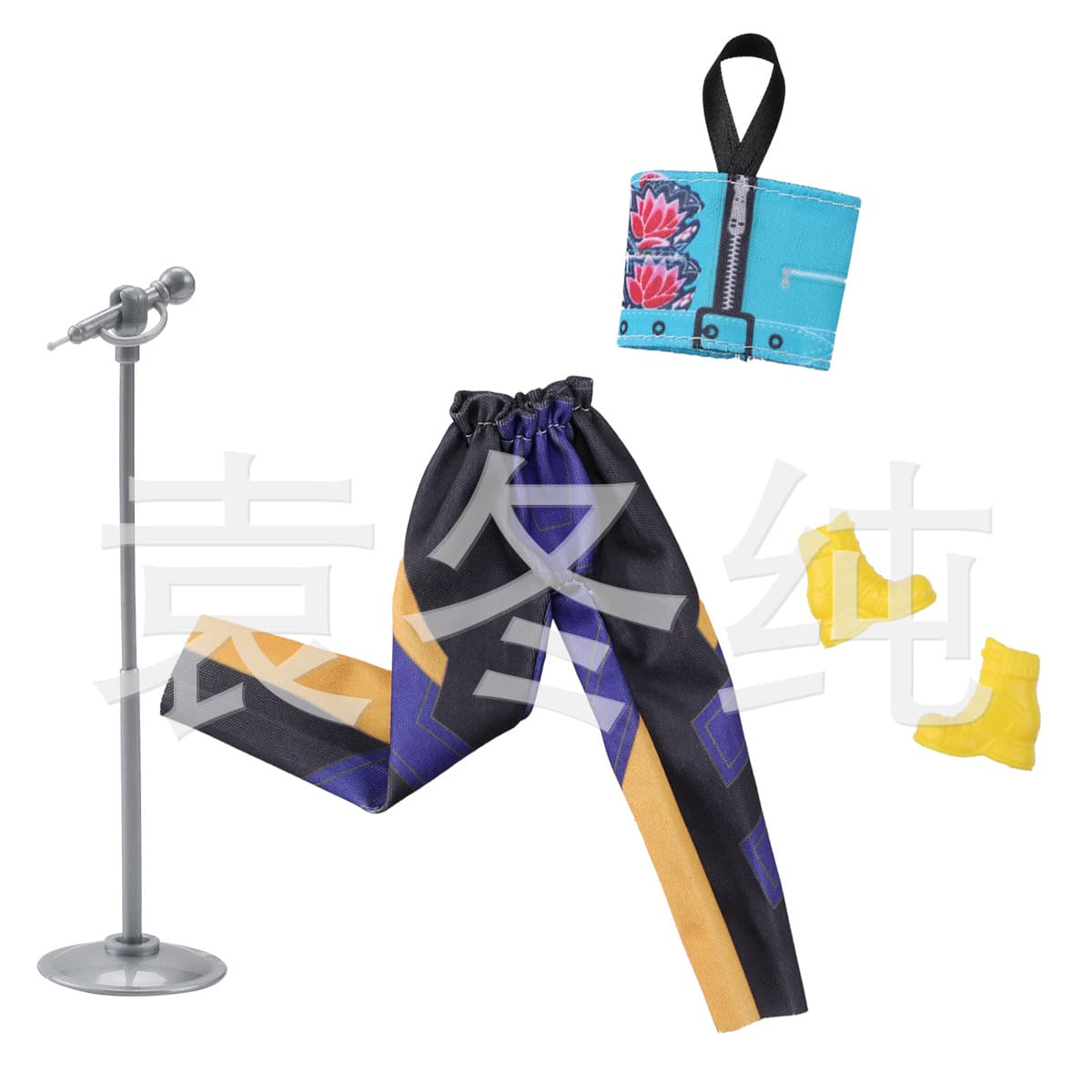 Clothes + accessories (microphone style) 1.0-blue