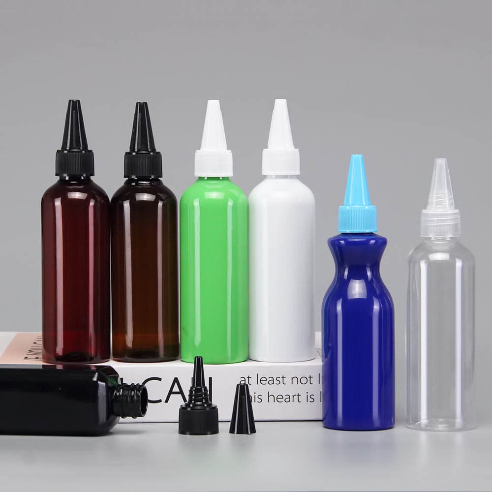 Pointed Mouth Bottle Pet Plastic Transparent Sealed Squeeze Bottle for Pigment and Ink Dispensing 30ml 50ml 100ml 4